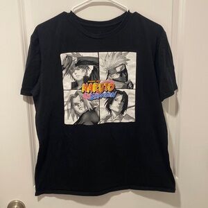NARUTO 100% Cotton Black Graphic Tee